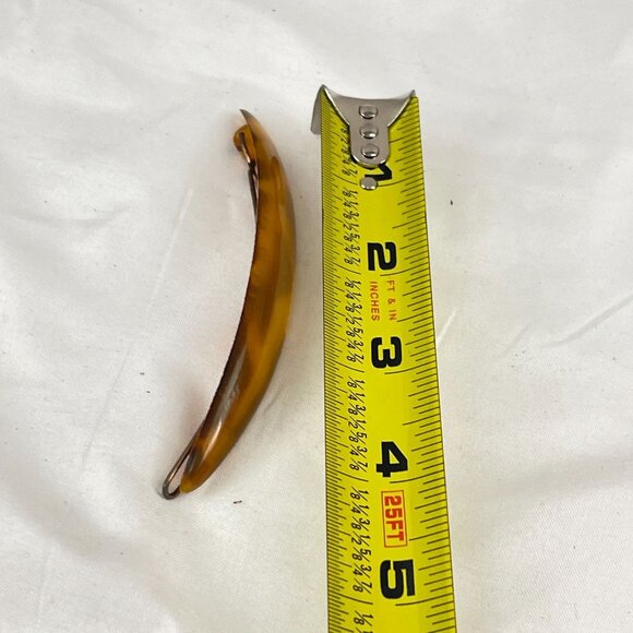 Vintage Tortoiseshell Banana Hair Clip 4.5" Plastic Retro Barrette For Women - Picture 5 of 5